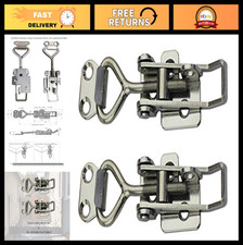 Adjustable Cabinet Latch Lock Toggle Catch with Lever Handle - 2 Pcs, Silver, 75