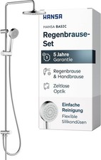 Sistema doccia Hansa Basic set completo collegamento rubinetto doccia a pioggia cromato NUOVO IMBALLO ORIGINALE