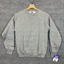 VTG Russell Athletic Pullover Sweatshirt Youth L Gray USA Made NWT NOS 90s