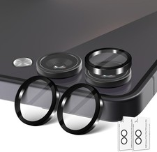 2 Sets Camera Lens Protector for Samsung Galaxy Z Flip 7/Z Flip 7 FE - Black
