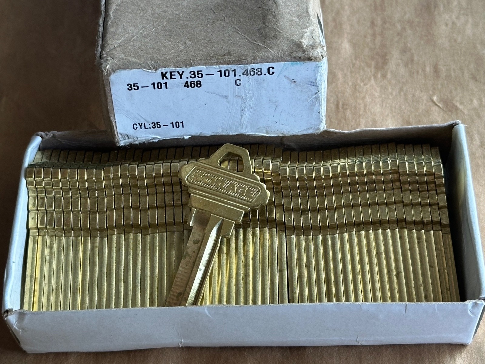 Schlage Original Black Uncut "C" 35-101 468 C Key Blanks 6-Pins (Box of 50)