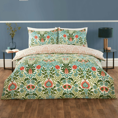 Luxus So Soft Pflegeleicht Bettbezug Set Heritage Flora Multi Supersoft Mikrofaser