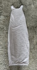 Honey Peach brand Textured White Sleeveless Bodycon Dress with slits on sides M