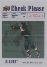 2022-23 Upper Deck Allure #CP-4 Brandon Duhaime Check Please