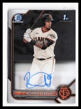 2022 Bowman Chrome Autographs #CPA-RGV Ricardo Genoves Giants RC SP
