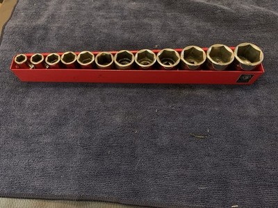 MAC TOOLS 12 pc 1/2'' Drive SAE Socket Set - 6-PT 7/16  Thru 1 1/8''