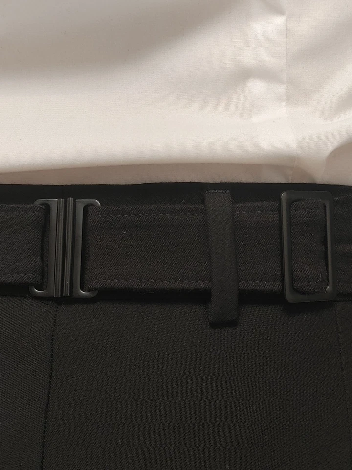 Faja de lino pintada a mano para hombre | Cinturón negro | Regalo para él Foto 4 de 4