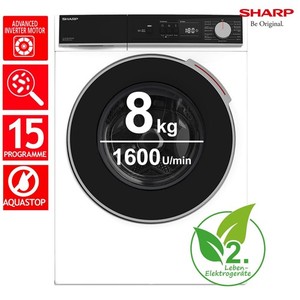 Sharp ES-NFA816BW1NA-DE Waschmaschine 8 kg AquaStop RO_ESNFA816BW1NADE_R