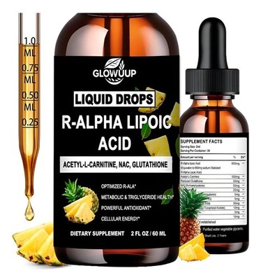 R Alpha Lipoic Acid 600mg Liquid Drops for Neuropathy, 2 Fl Oz (Pack of 1) 