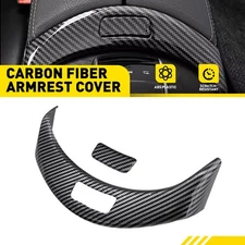 For Benz C-Class 2015-2020 Carbon Fiber Armrest Box Cover Trim Decor Cover Trim