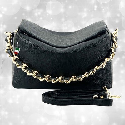 Tasche schwarz Leder mittel 25x15x10cm Florence Damen Jugend OTF818S