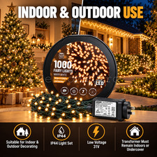 Festive Magic 1000 LED Fairy Lights 69.9m Timer Indoor Outdoor Choose Colour — image 3