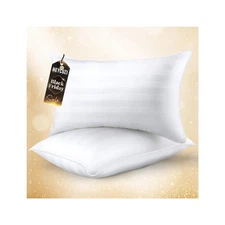 Queen Size Bed Pillows Set of 2 - Premium Down Alternative Cooling Pillows fo...
