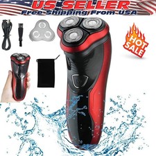 Men's Razor Rotary Waterproof Electric Shaver Pop-Up Trimmer Wet Dry Cordless US
