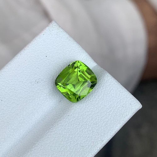 4.4 Cts Natural Peridot Cushion Cut Green Gemstone Loose SI Clarity - Pakistan - Picture 2 of 7