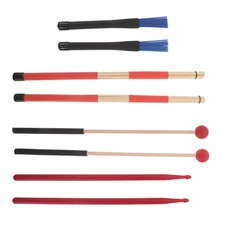 Wood Drum Sticks: Drum Sticks Mallets Brushes Set Percussion Instrument