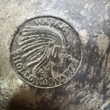 Wapak Hollow ware Indian head medallion cast iron skillet #7