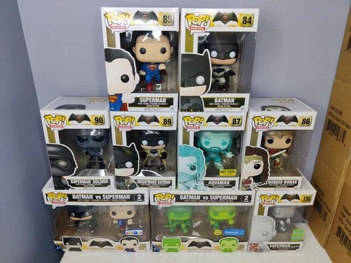 Funko Pop Heroes Batman vs Superman Set of 9 Walmart Hot Topic Toys R Exclusive