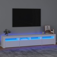 vidaXL Tv-Schrank Mit Led-Beleuchtung, Weiß, 210 X 35 X 40 Cm