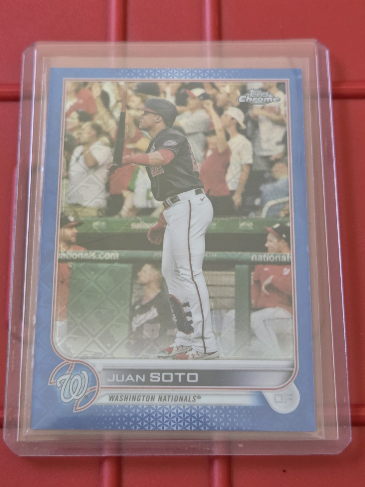 Juan Soto 2022 Topps Chrome #131/150 BLUE LOGOFRACTOR REFRACTOR SP