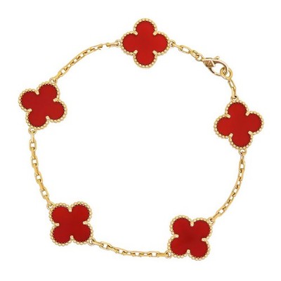 Van Cleef & Arpels Vintage Alhambra Bracelet 5P #18 VCARD35500