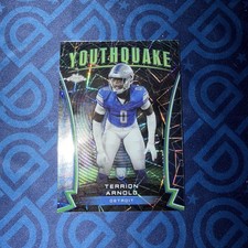 TERRION ARNOLD RC 2024 Topps Chrome YOUTHQUAKE LASER REFRACTOR Y-8 Detroit Lions