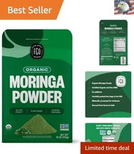 Organic Moringa Leaf Powder 16oz - Nutrient-Rich Superfood from India