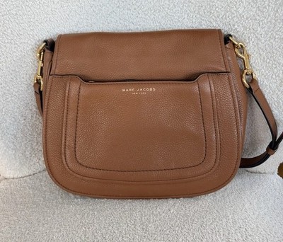 Marc Jacobs Empire City Mini Messenger Crossbody Camel Leather Bag