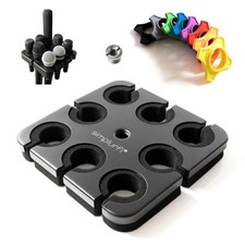 Multi Microphone Holder for Mic Stand - Holds 8 Mics 8 Anti-Roll Rings