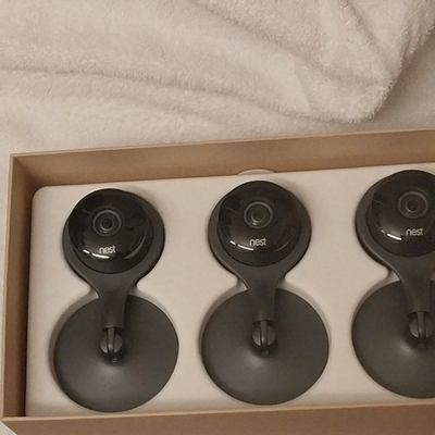 #ad 3 New Nest Cam Indoor 1080p Wi Fi IP Surveillance Camera Black Wall Mount USB $360.00