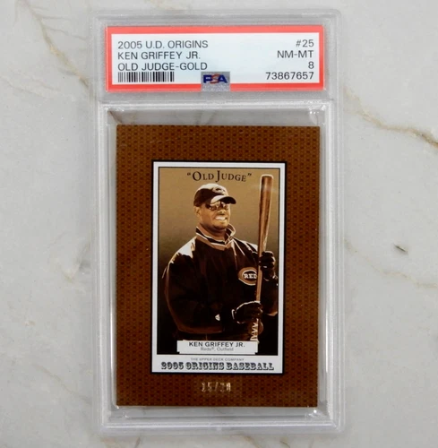 Ken Griffey Jr 2005 UD Origins Old Judge #25 GOLD  /20 SSP!  PSA 8 POP 1 🐐