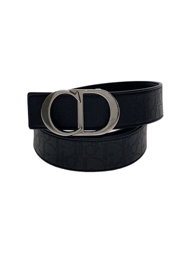Ceinture femme Christian Dior 23 MA 0212 cuir noir motif total occasion