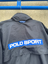Vintage Polo Sport Ralph Lauren Men s Colorblock Hooded Half-Zip Windbreaker L