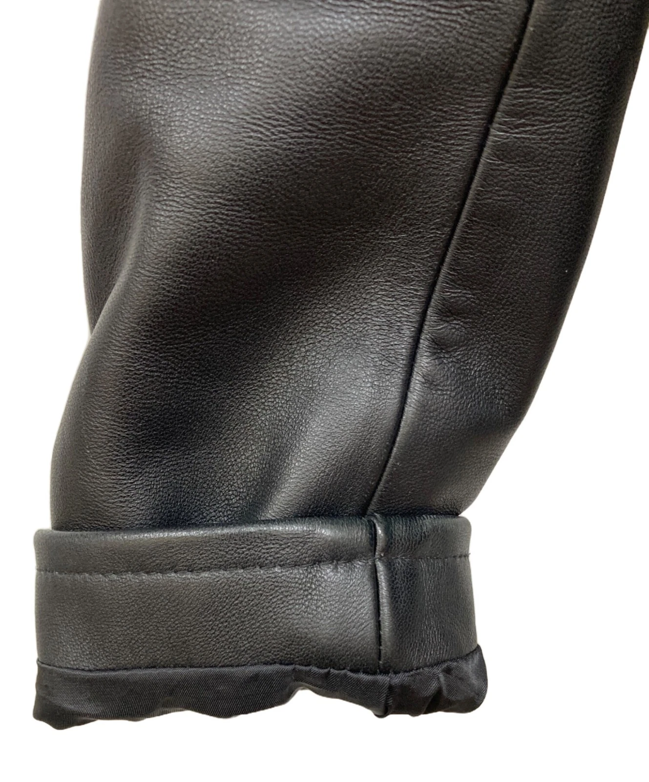 BEAUTY&YOUTH Lambskin Leather Single Riders Jacket Men's Size XS Black image 4