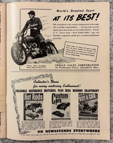 Cycle Magazine January 1952 – Harley-Davidson 74 Road Test, Motorama, VTG ~ VG+ - Picture 16 of 21