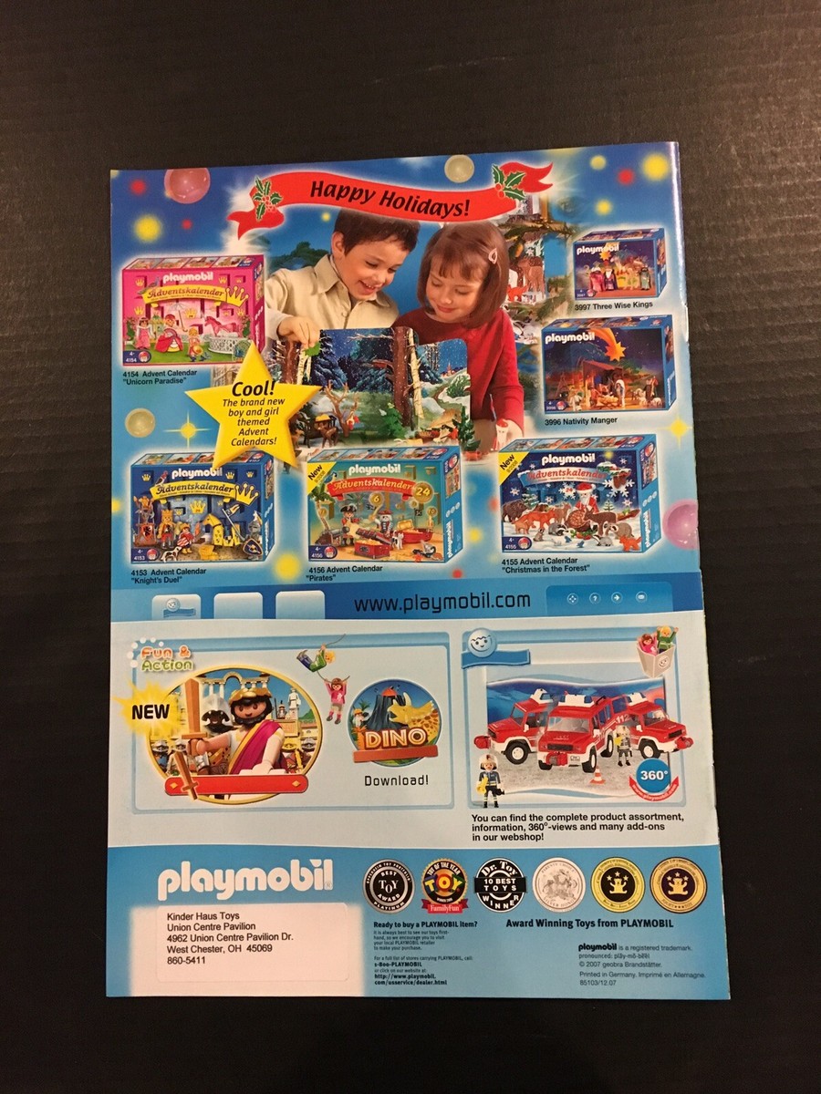 2008 Playmobil 52 Page Catalog with insert 34 Page Add Ons USA