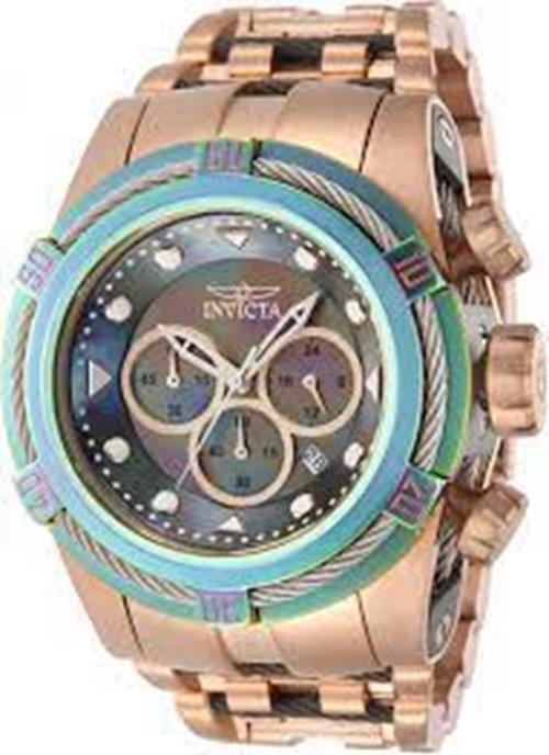 Invicta Men 53mm Bolt Zeus Iridescent Dial Golden Chronograph