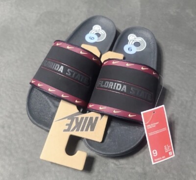 Nike FSU Florida State Men Size 9 Offcourt Slide Sandals Black Garnet DD0524-001 Nike FSU Florida State Men Size 9 Offcourt Slide Sandals  main image 4