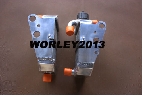 Aluminum radiators + orange silicone hose for KTM 50 SX SXS MINI 2012-2023 - Picture 6 of 7