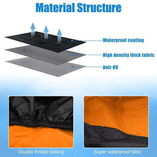 L-XXXL Heavy Duty Motorcycle Moped Bike Cover Waterproof Outdoor Rain Protector - Picture 9 of 16