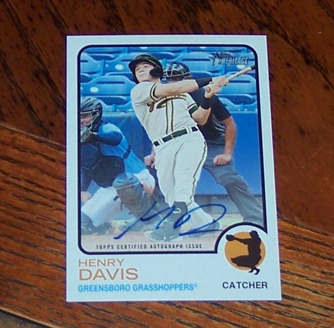 2022 Topps Heritage Minor League Henry Davis Real One Auto #ROA-HD Pirates