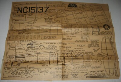Vintage Hobycraft Comet Model Airplane INSTRUCTIONS N26 Stinson Reliant SR-7