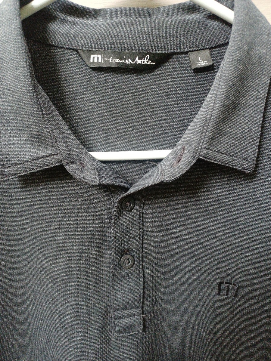 Travis Mathew Grey Polo Shirt, Mens Large, RN 123280 CA