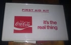 HTF Coca Cola Vintage 1970s First Aid Kit - It's The Real Thing 3.5 x5 in!