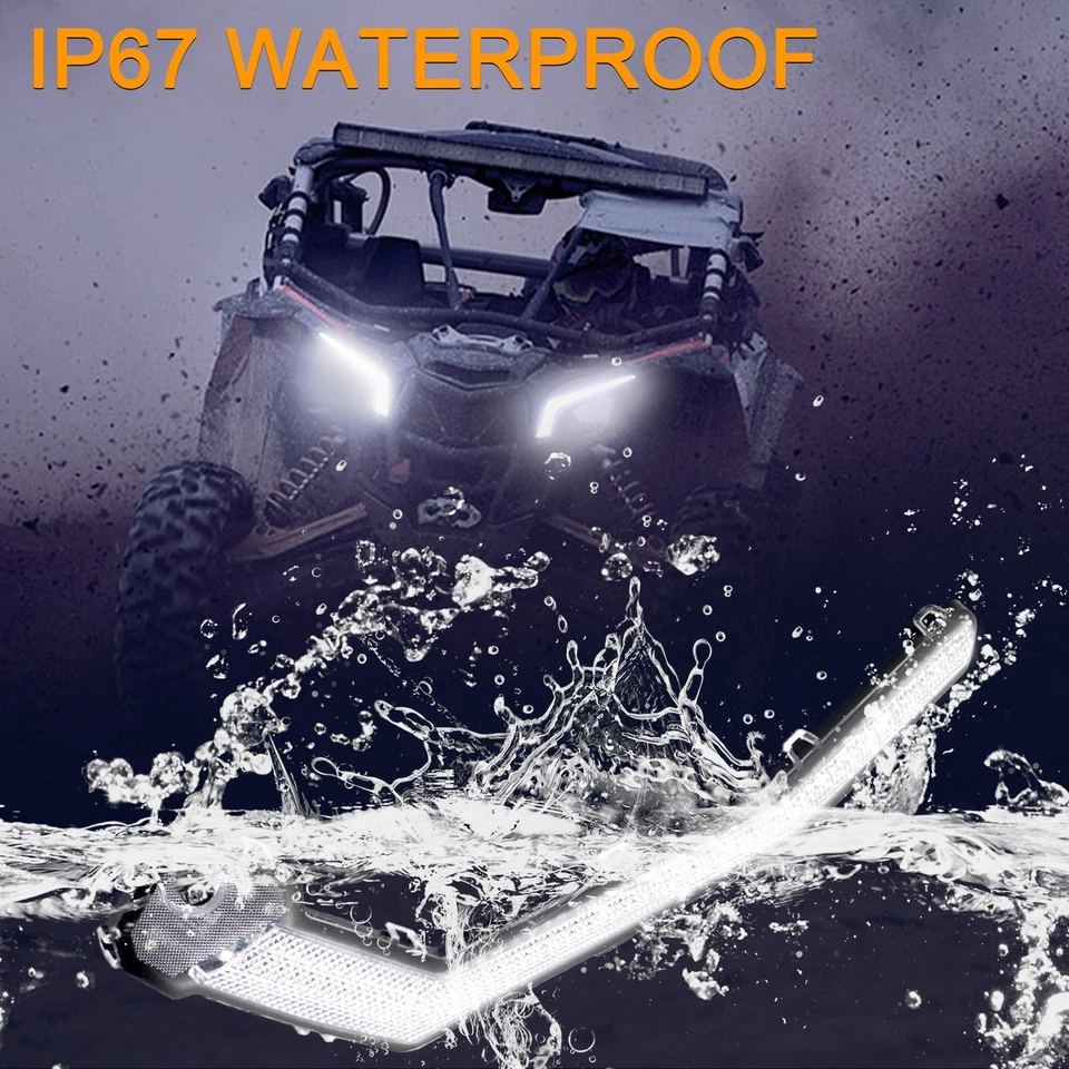 For 2017-2023 Can Am Maverick X3 XDS XRS Max Turbo R LED Fang Front Accent Light - Image 2 of 4