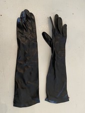 Classic Black Leather Gloves / Prague/6/new