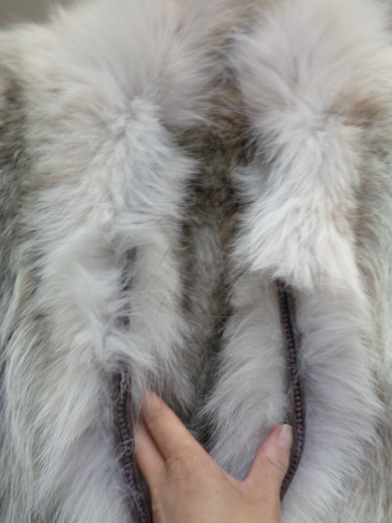 BRAND NEW DOUBLE SIDED ARCTIC COYOTE FUR SNOWSUIT JUMPSUIT
