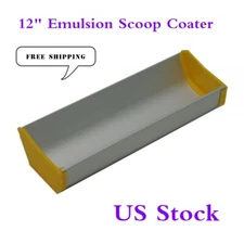 US Stock Aluminum 12" Emulsion Scoop Coater Tool for Silk Screen Printing Press