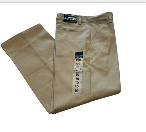French Toast Uniform Pants Khaki Straight Double Knee wrinkle no more size 10 - Picture 3 of 12