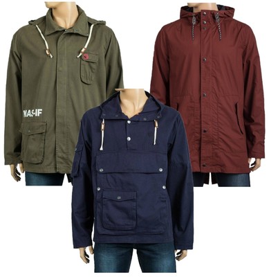 New Mens Masif Smock Canvas Casual Long 